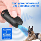 Portable Dog & Cat Repellent, Rechargeable 180mAh Ultrasonic Anti Bark Device, 23-40KHZ with Flashlight for Outdoor Use