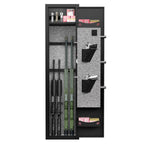 3-4 rifle and handgun safes, quick fingerprint with detachable rack and 2 adjustable gun slots