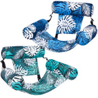 Multi-functional Mesh Floating Bed, Foldable Triple-tube Backrest Floating Bed, Inflatable Water Floating Hammock