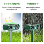 2025 Solar Animal Repeller - Rechargeable Infrared Repellent for Cats, Dogs, Gardens & Patios, I8W9