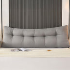Fluffy Warm Feather-Cotton Backrest - Classic Solid Brushed Triangular Bed Cushion