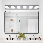 Modern 6-Light Chrome LED Vanity Mirror Light Fixture For Bathrooms And Makeup Tables