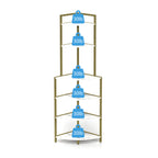 6-story corner open bookshelf, modern bookshelf, wooden frame, independent bookshelf unit,