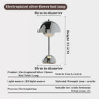 LED Mushroom & Flower Bud Desk Lamp with USB Charging, Touch Control, Kids Room Decor