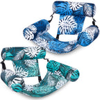 Multi-functional Mesh Floating Bed, Foldable Triple-tube Backrest Floating Bed, Inflatable Water Floating Hammock