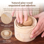 Hand-Held Wood Dumpling Maker Press - Quick Dough Wrapper Tool for Dumplings, Empanadas, Pierogi, and Hand Pies