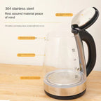 High boron glass multifunctional kettle with automatic power-off LED light and electric kettle