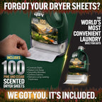 Heavy Duty Premium Laundry Detergent + Built-In Dryer Sheets (100 Loads) - PINE & CEDAR