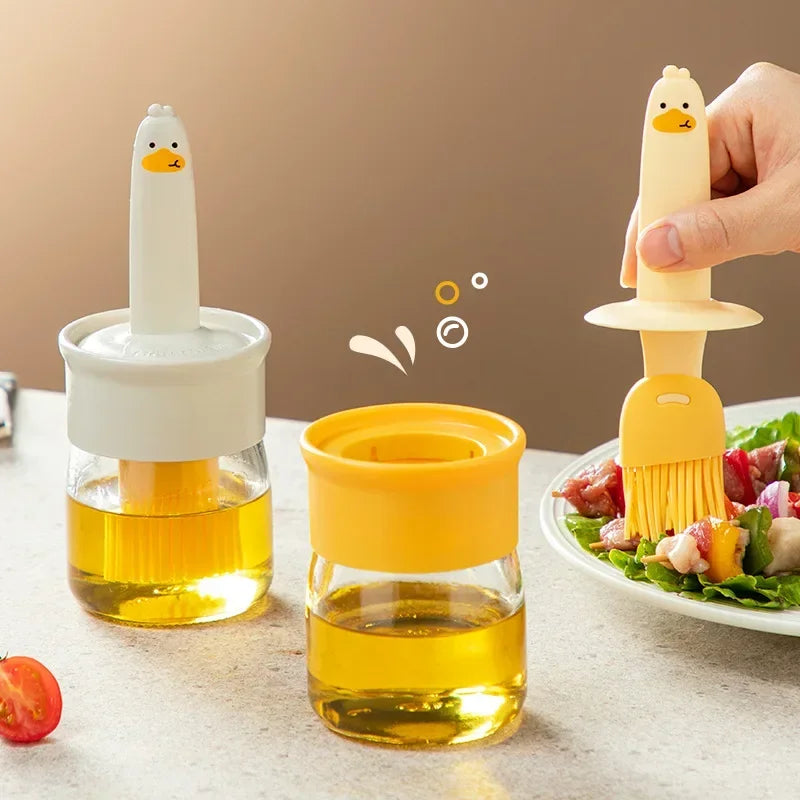 Silicone Bottle Kitchen Pancake Baking Silicone Brush Heat-resistant Glass Oil