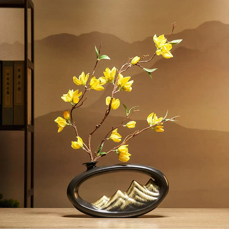 Creativity Japanese style wealth vase office Living room desktop decoration