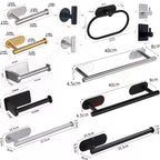 Toilet Towel Paper Holder Adhesive Black Silver Kitchen Roll Paper Stand