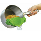 Clip On Strainer Silicone for All Pots and Pans Meat Vegetables Fruit Silicone