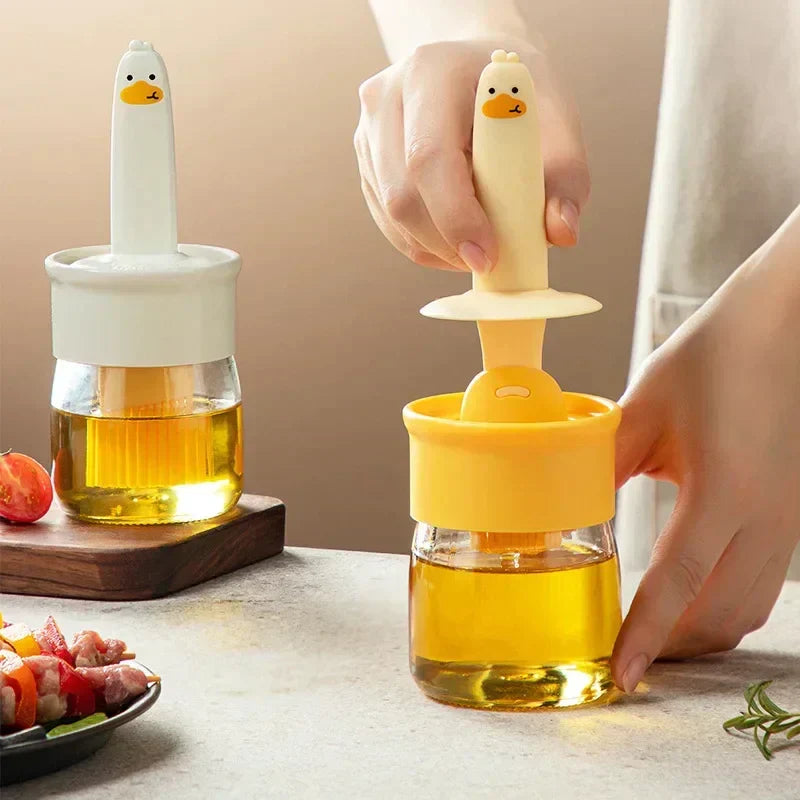 Silicone Bottle Kitchen Pancake Baking Silicone Brush Heat-resistant Glass Oil