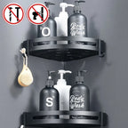 Bathroom Storage Wall Mount Corner Shelf Shower Holder Shampoo