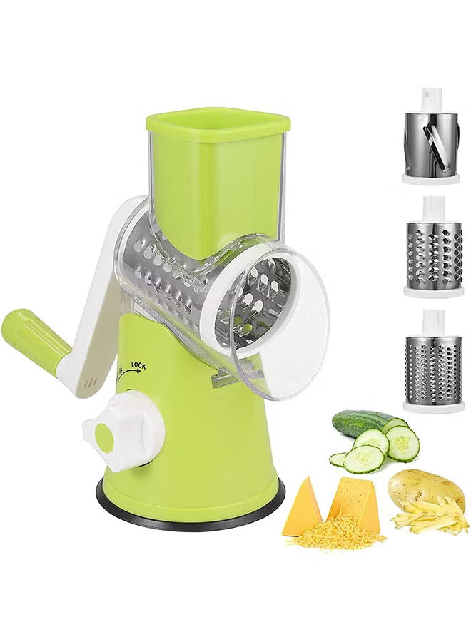Rotary Vegetable Grater & Cutter – Multi-Function, 0.64kg | مبشرة وقطّاعة خضروات دوّارة متعددة الوظائف – الوزن 0.64 كجم