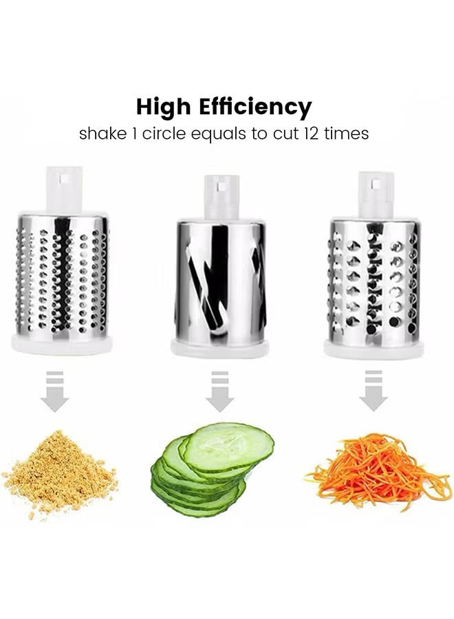 Rotary Vegetable Grater & Cutter – Multi-Function, 0.64kg | مبشرة وقطّاعة خضروات دوّارة متعددة الوظائف – الوزن 0.64 كجم