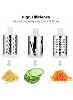 Rotary Vegetable Grater & Cutter – Multi-Function, 0.64kg | مبشرة وقطّاعة خضروات دوّارة متعددة الوظائف – الوزن 0.64 كجم